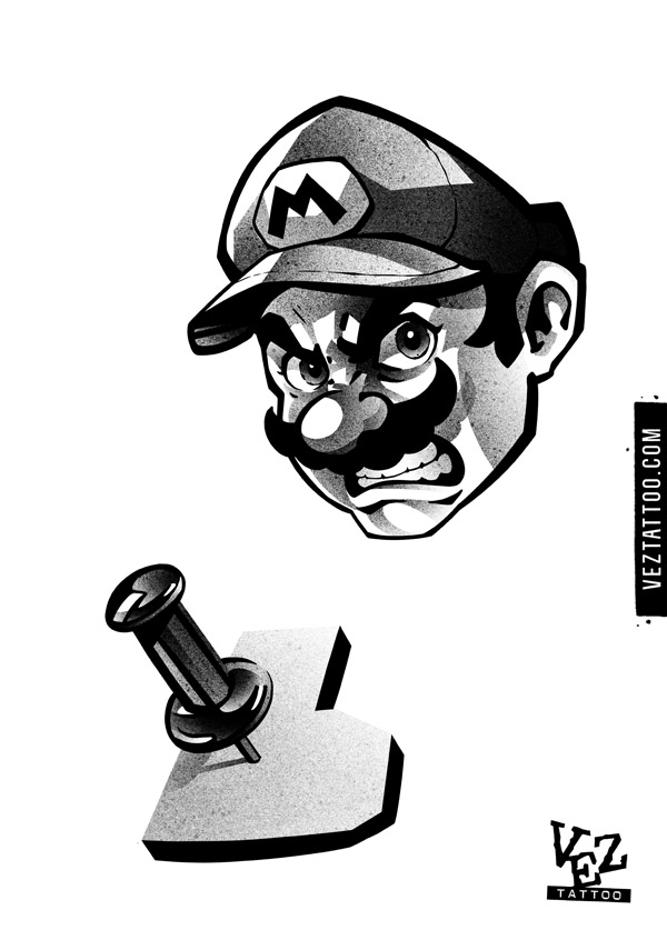 Portret mężczyzny z przyciskiem