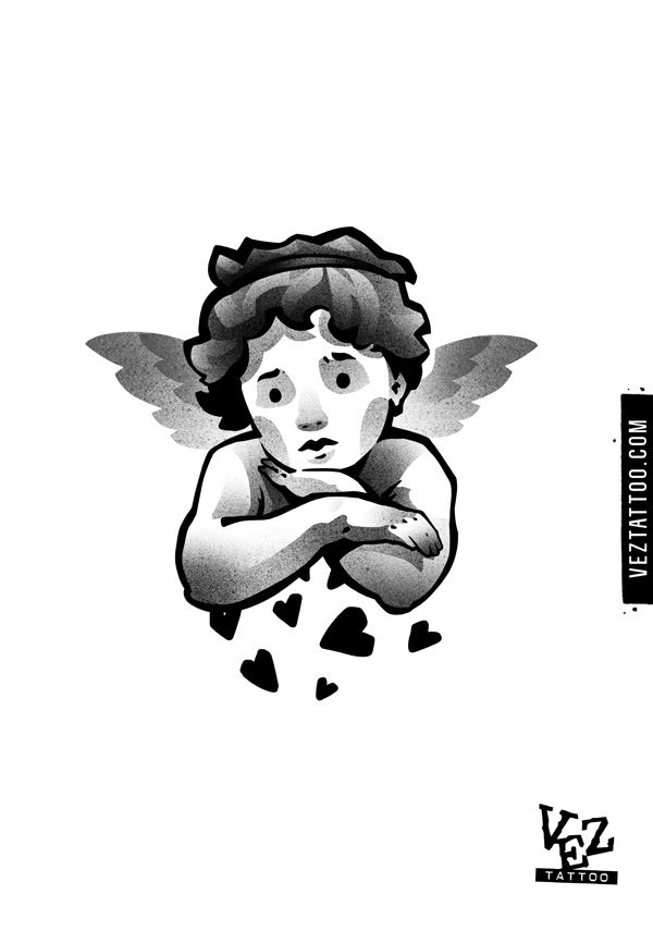 Anioł serce w dłoni