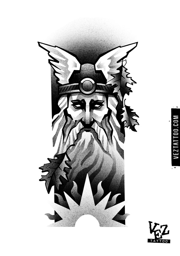 Męski symbol słońca z liściem